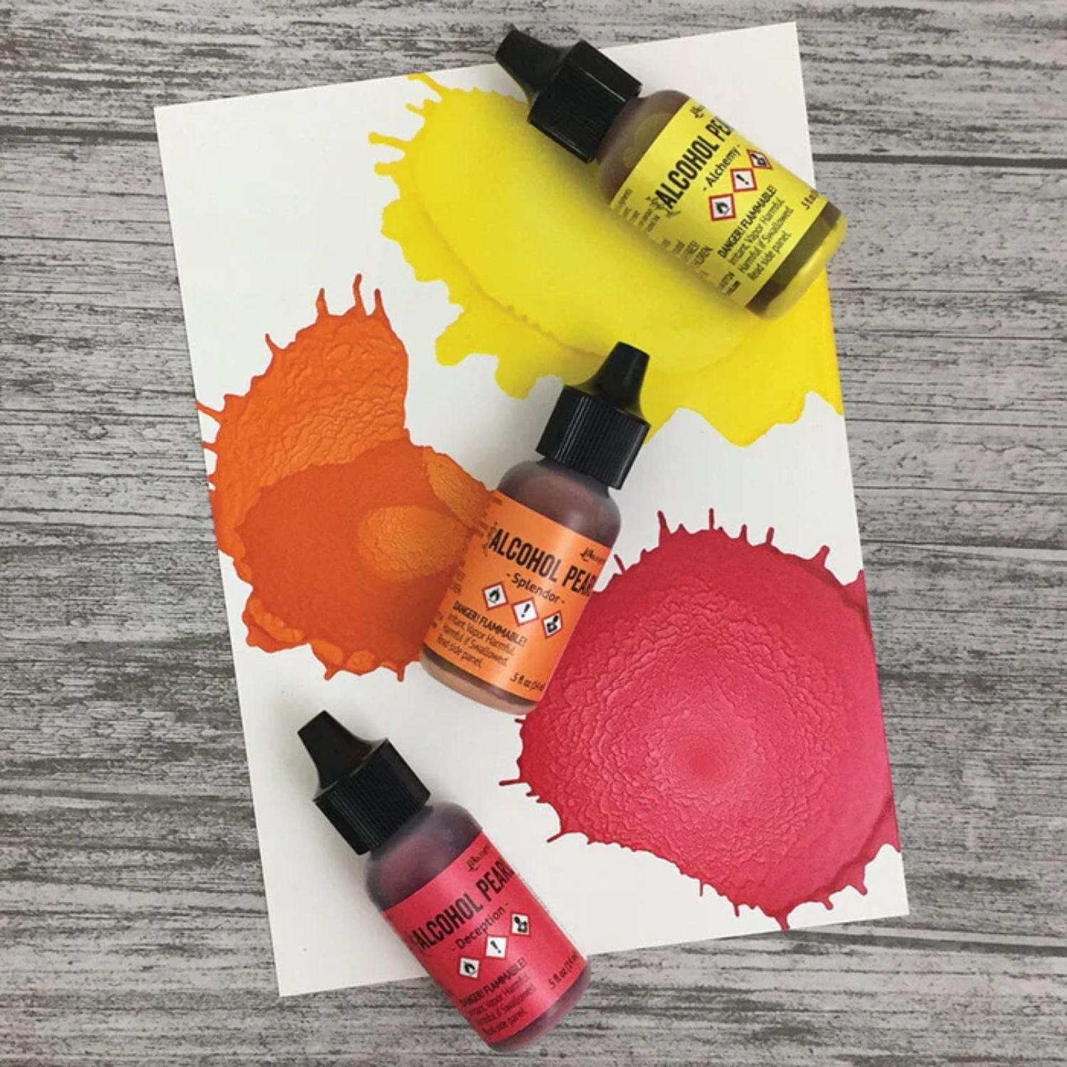 Tim Holtz Alcohol Pearls Deception / Tinta al Alcohol Aperlada Rojo Tintas al Alcohol Ranger