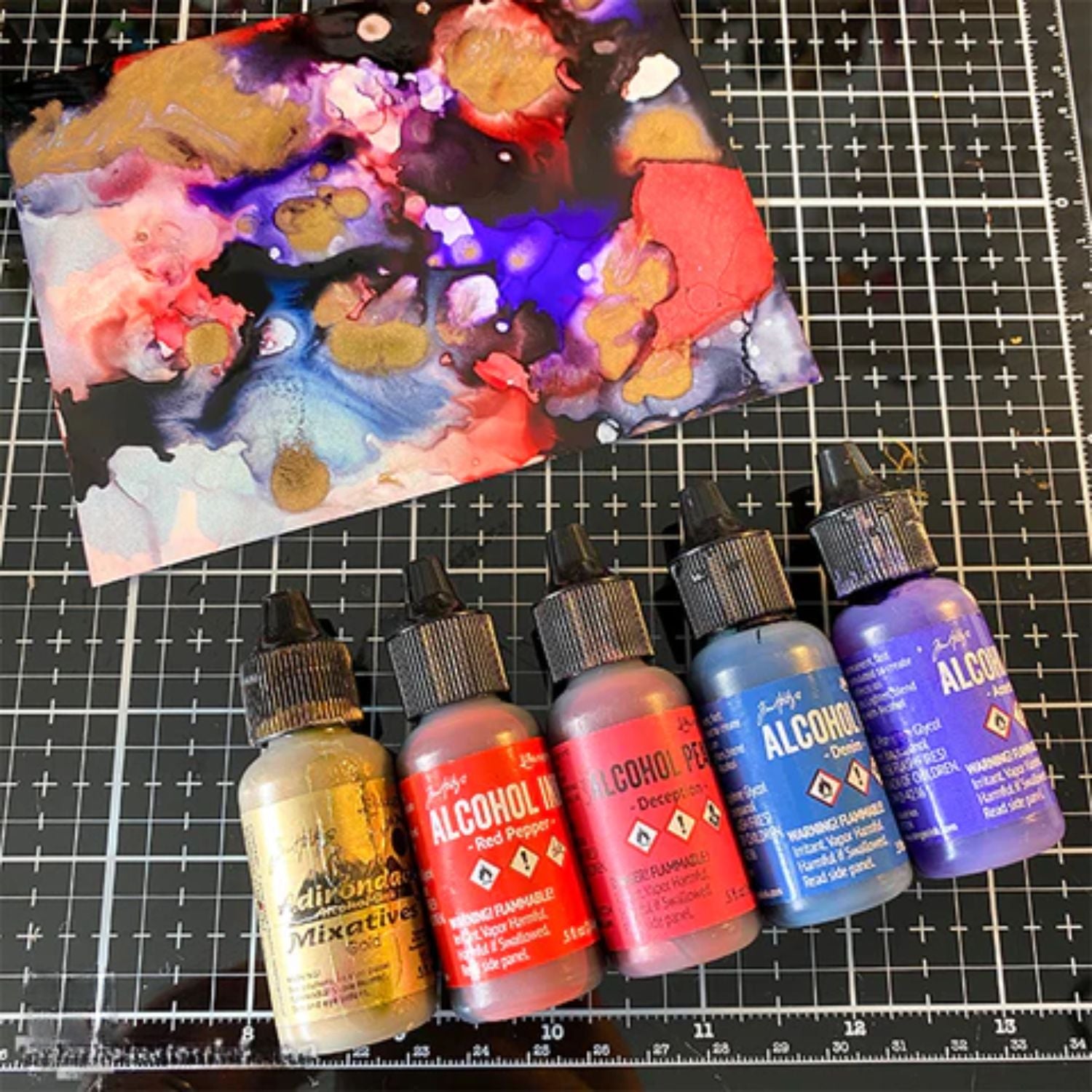 Tim Holtz Alcohol Pearls Deception / Tinta al Alcohol Aperlada Rojo Tintas al Alcohol Ranger