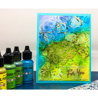 Tim Holtz Alcohol Pearls Envy / Tinta al Alcohol Aperlada Verde Tintas al Alcohol Ranger
