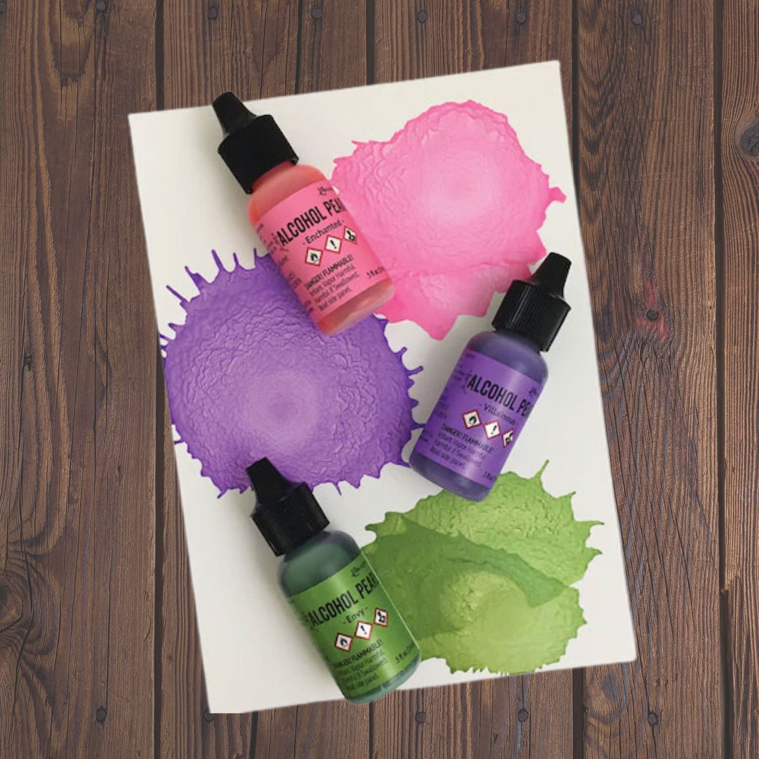 Tim Holtz Alcohol Pearls Envy / Tinta al Alcohol Aperlada Verde Tintas al Alcohol Ranger