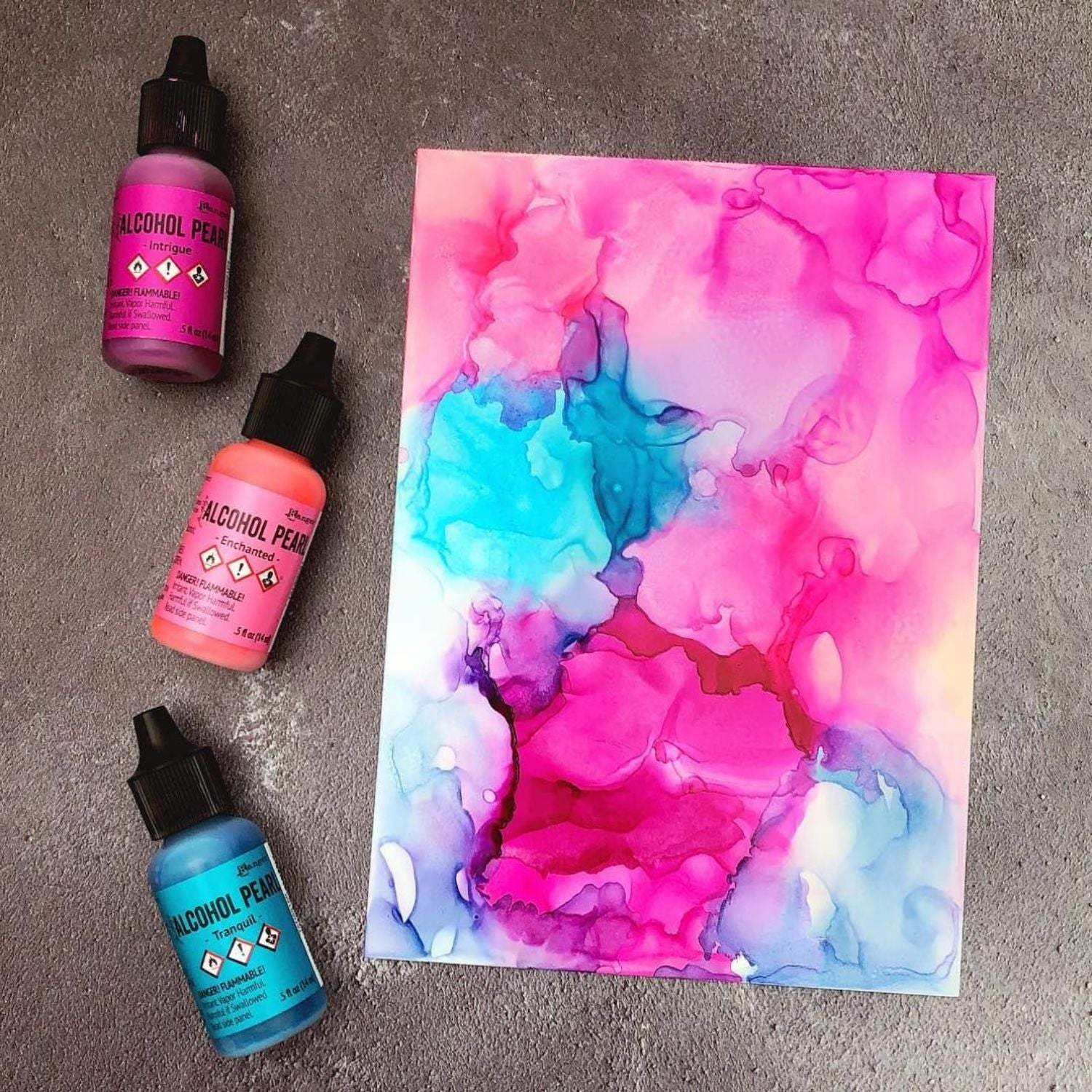 Tim Holtz Alcohol Pearls Intrigue / Tinta al Alcohol Aperlada Magenta Tintas al Alcohol Ranger