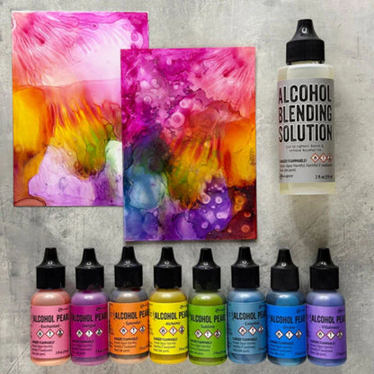 Tim Holtz Alcohol Pearls Celestial / Tinta al Alcohol Aperlada Azul Navy Tintas al Alcohol Ranger