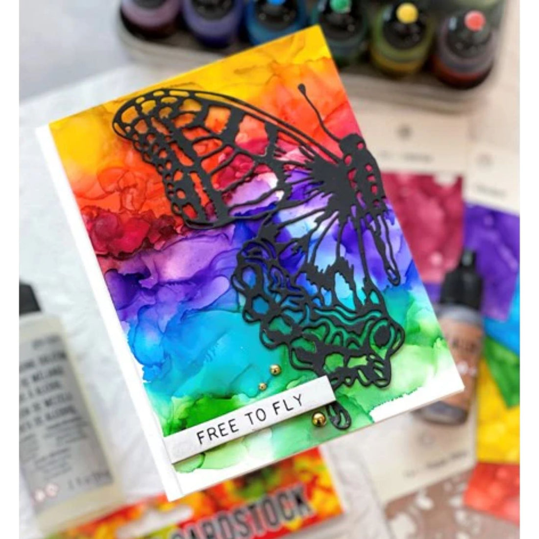 Tim Holtz Alcohol Pearls Elixir / Tinta al Alcohol Aperlada Verde Elixir Tintas al Alcohol Ranger