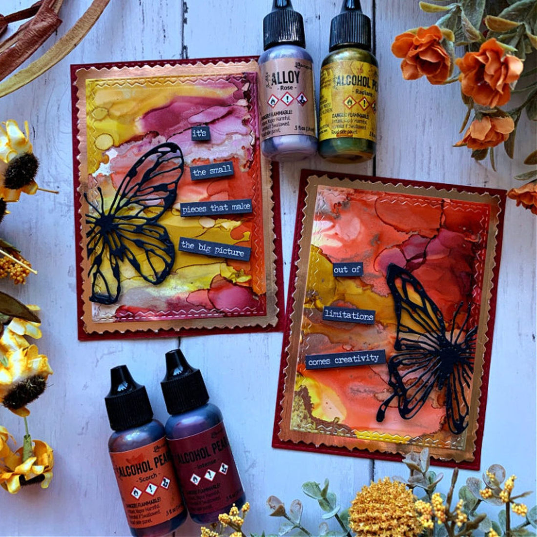 Tim Holtz Alcohol Pearls Intense / Tinta al Alcohol Aperlada Rojo Intenso Tintas al Alcohol Ranger