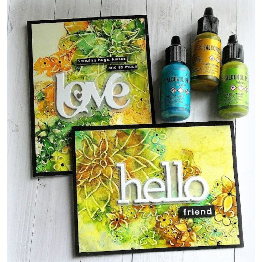 Tim Holtz Alcohol Pearls Radiant / Tinta al Alcohol Aperlada Amarillo Radiante Tintas al Alcohol Ranger