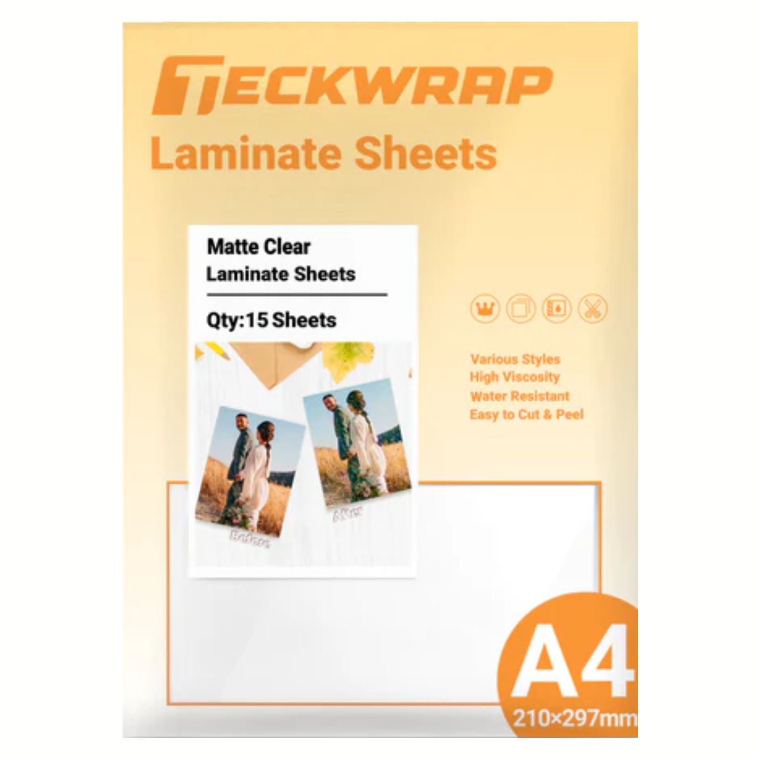 Matte Clear Laminated Sheets / 15 Hojas para Laminado en Frío Transparente Mate Viniles Teckwrap
