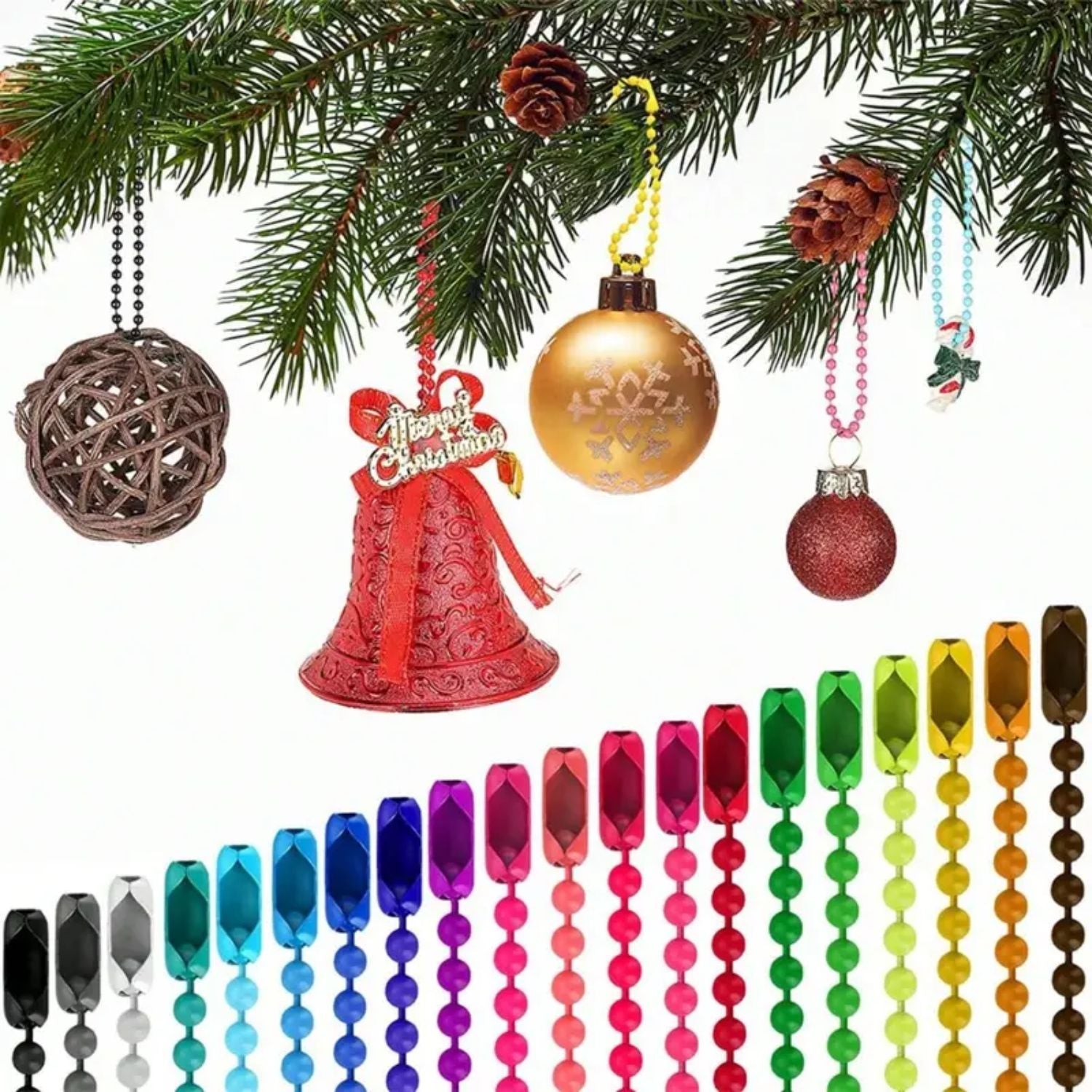 Cadena de Bola con Broche de Varios Colores Accesorios Hobbees