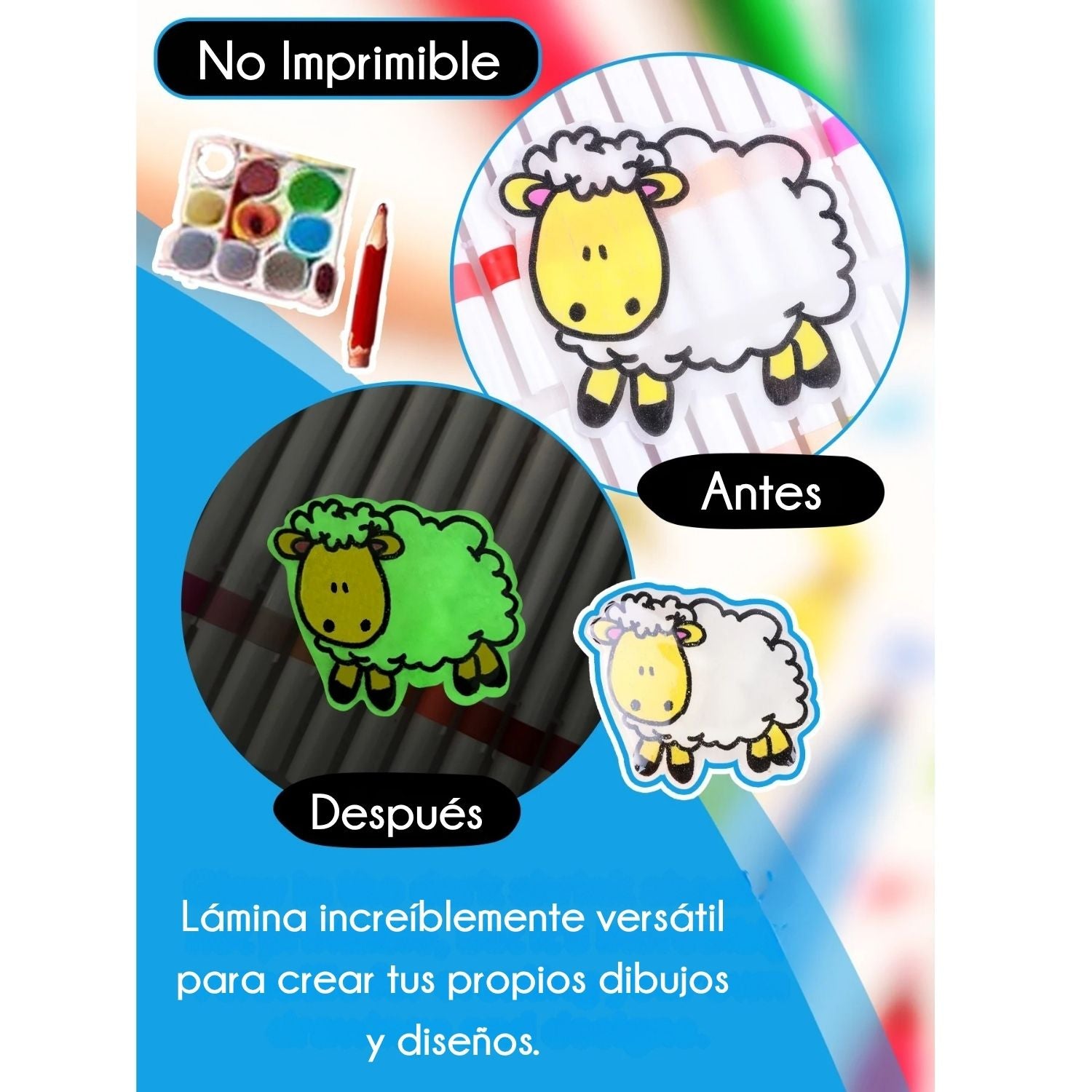 Shrink Sheets Glow in The Dark / 10 Hojas Termoencogibles Brilla En La Oscuridad Viniles Teckwrap