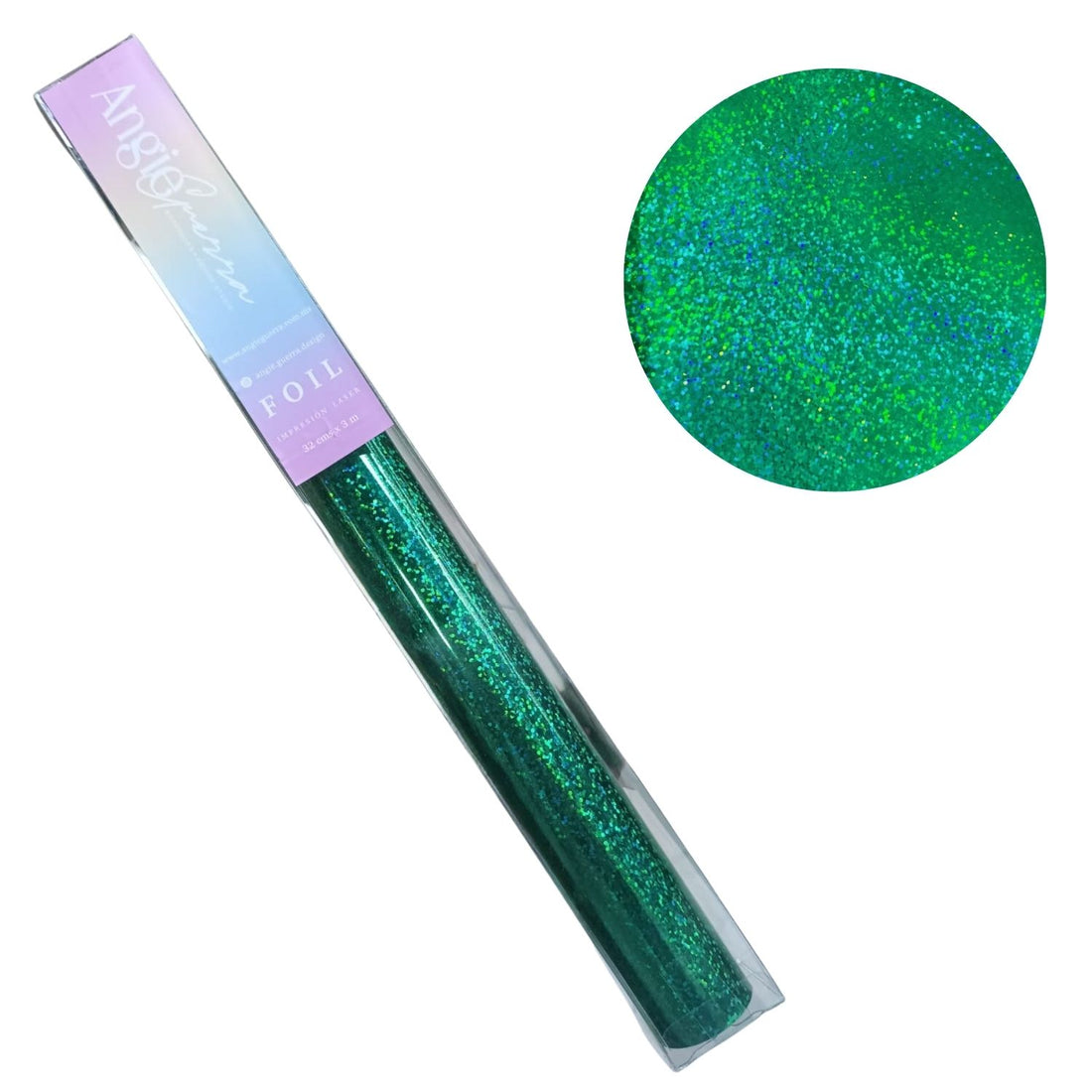 Foil Para Tinta Toner Esmeralda Confeti 3m Foil Reactivo Angie Guerra