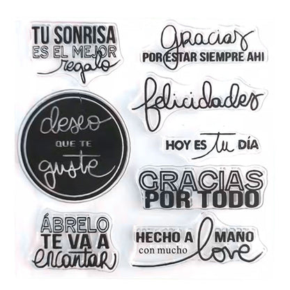 Set De Sellos Deseo Que Te Guste &amp; Frases Sellos Hobbees