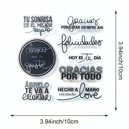 Set De Sellos Deseo Que Te Guste &amp; Frases Sellos Hobbees