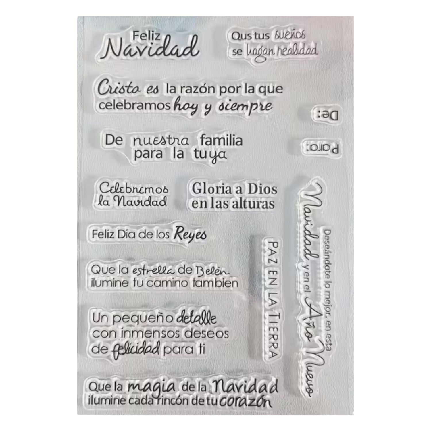 Set De Sellos Frases Navideñas Sellos Hobbees