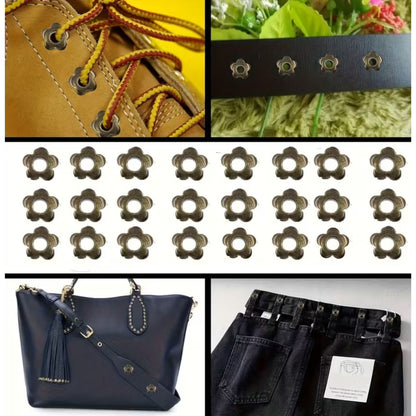 25 Ojillos De Flor Acero Plateados 5mm Adornos / Embellishments Hobbees