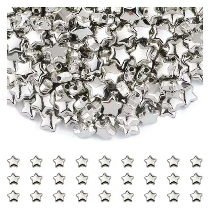 50 Cuentas Estrellas Para Charms Y Joyeria Accesorios Hobbees