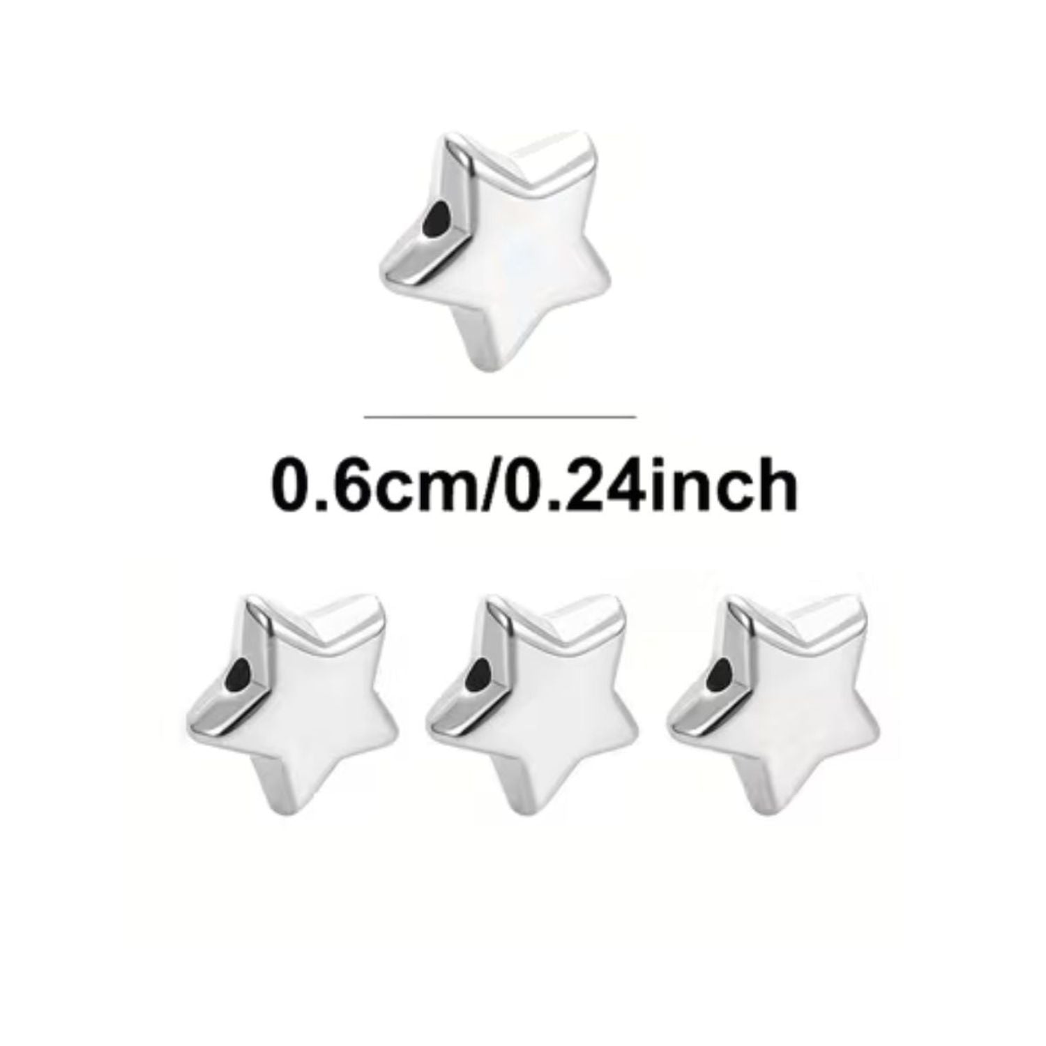 50 Cuentas Estrellas Para Charms Y Joyeria Accesorios Hobbees