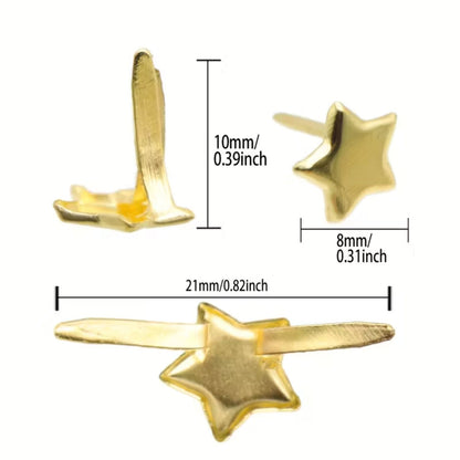 25 Brads Estrellas Doradas Adornos / Embellishments Hobbees