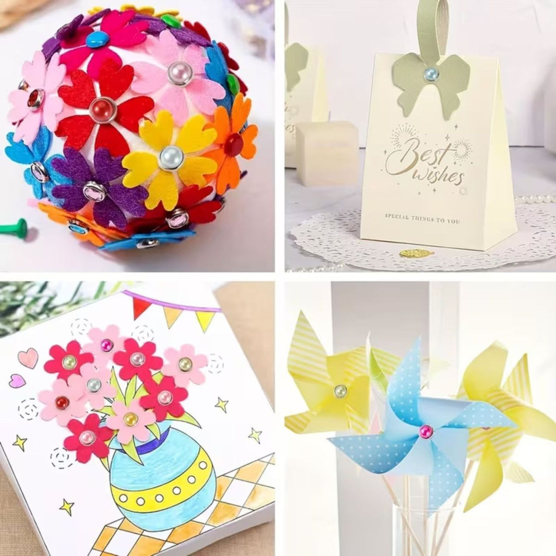 15 Brads Perlas De Colores Adornos / Embellishments Hobbees