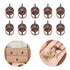 10 Jaladeras Mini Tipo Brads Color Bronce 31mm Adornos / Embellishments Hobbees
