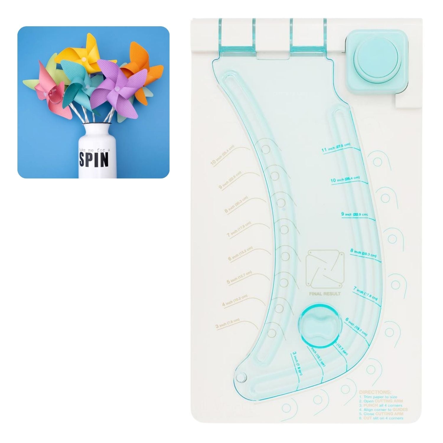 Pinwheel Punch Board / Tabla para Crear Rehiletes Herramientas We R Memory Keepers