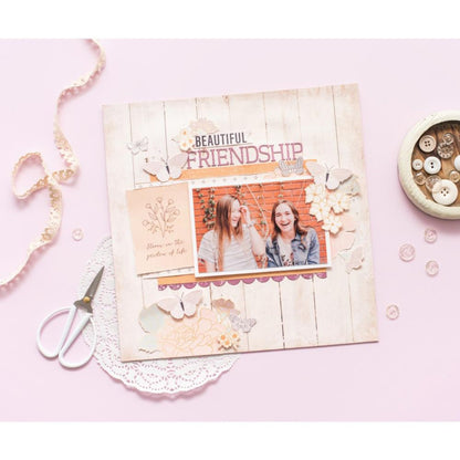 English Garden Cardstock Pack / Paquete Hojas Tonos Tierra Pastel Papel DCWV