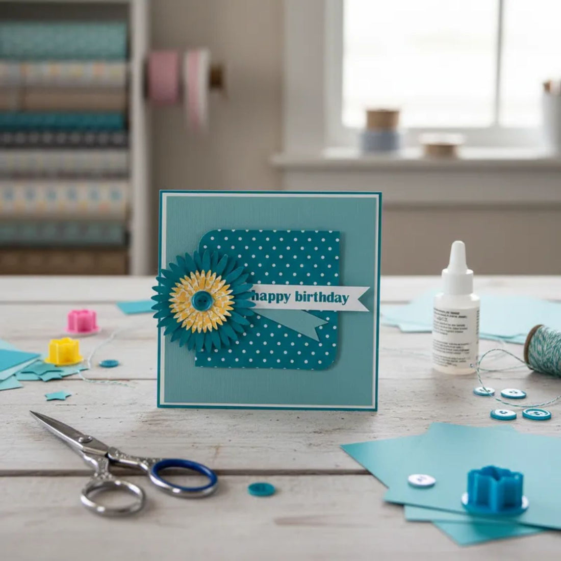 Fourz Cardstock Whirlpool / Cartulina Color Azul Verdoso 30.5 cm Papel, Hojas Sueltas Bazzill