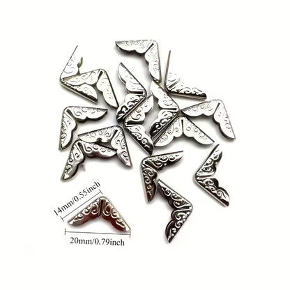 Mini Protectores de Esquinas Plateados 1.3cm Encuadernacion Hobbees