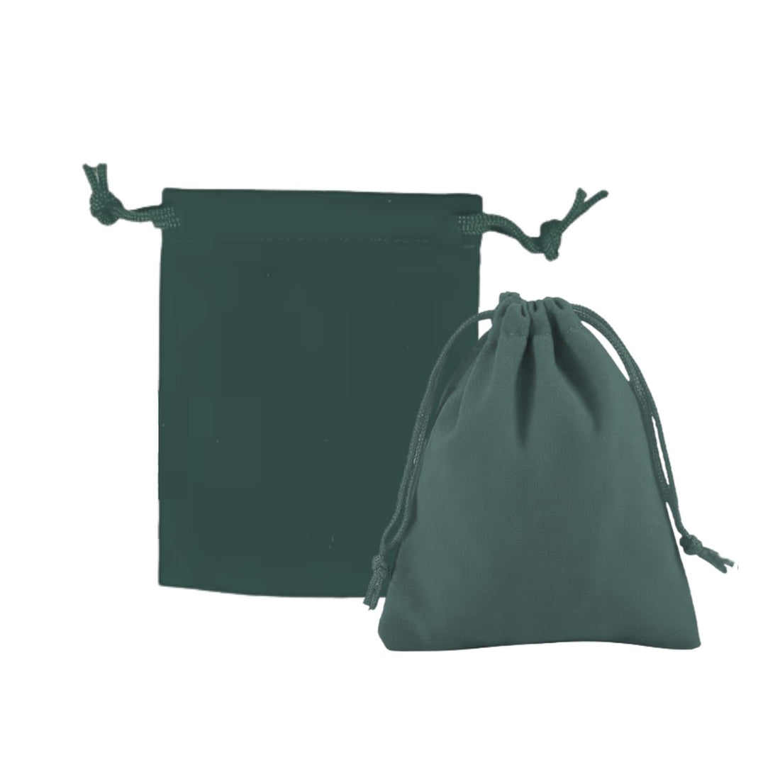 2 Bolsitas de Terciopelo Verde Bolsas Hobbees