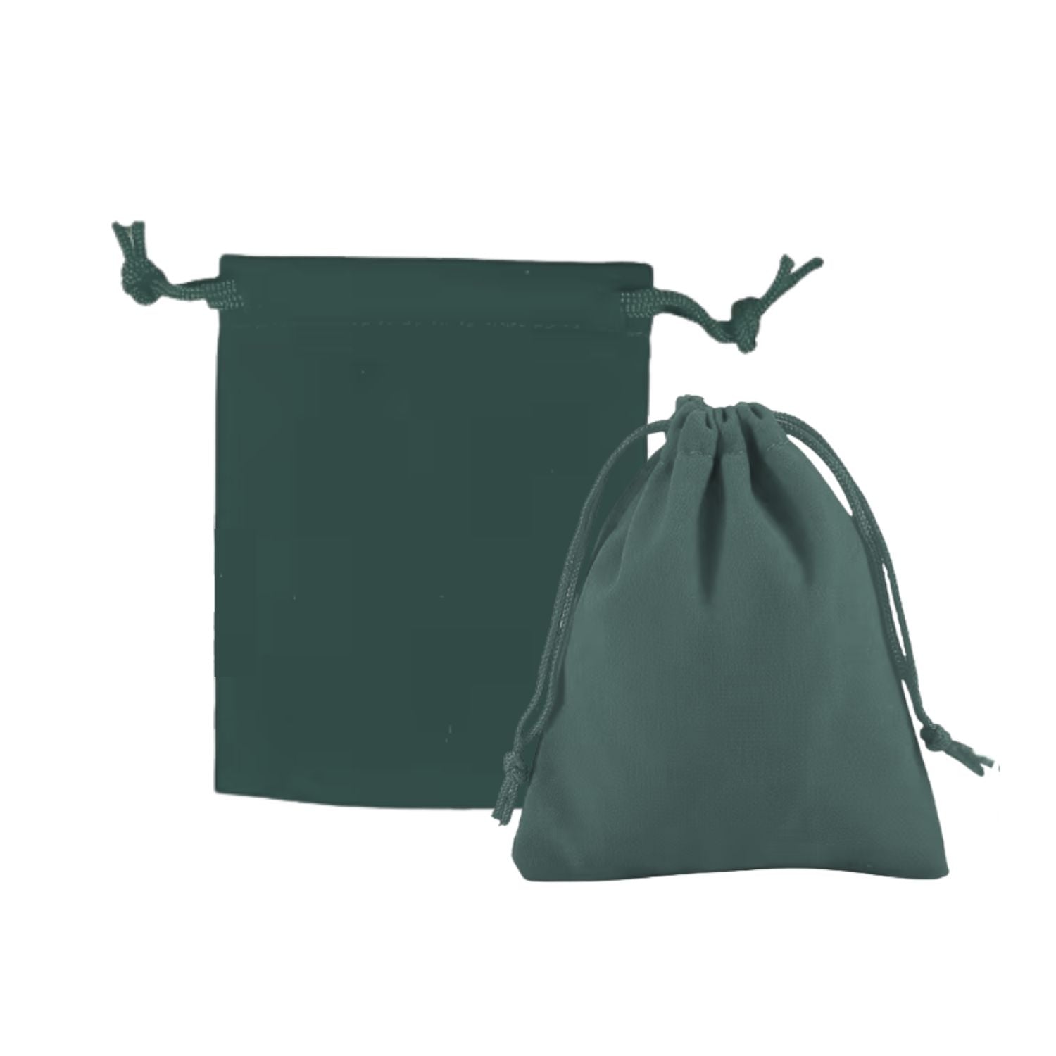 2 Bolsitas de Terciopelo Verde Bolsas Hobbees