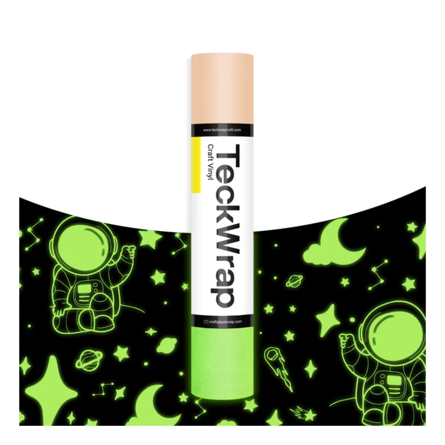 Glow In the Dark Vinyl Baby Pink / Vinil Adhesivo Brilla en la Obscuridad Rosa Bebé Viniles Teckwrap