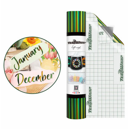 BF Holo Olive Vinyl / Vinil Sin Burbujas Oliva Holográfico Viniles Teckwrap