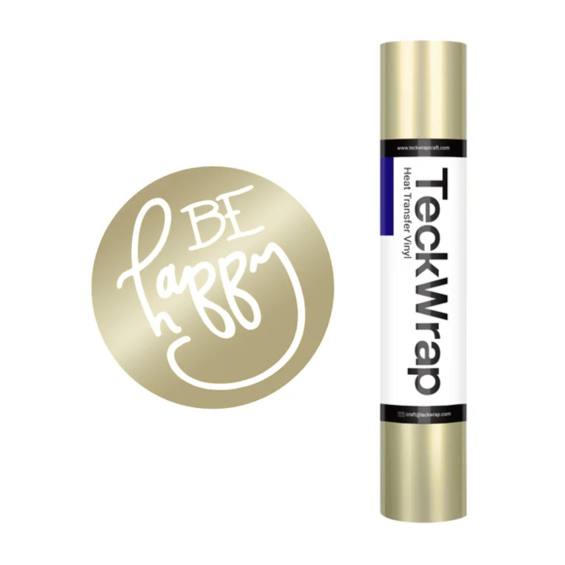 PU Heat Transfer Vinyl Light Gold / Vinil De Transferencia De Calor Oro Claro Viniles Teckwrap