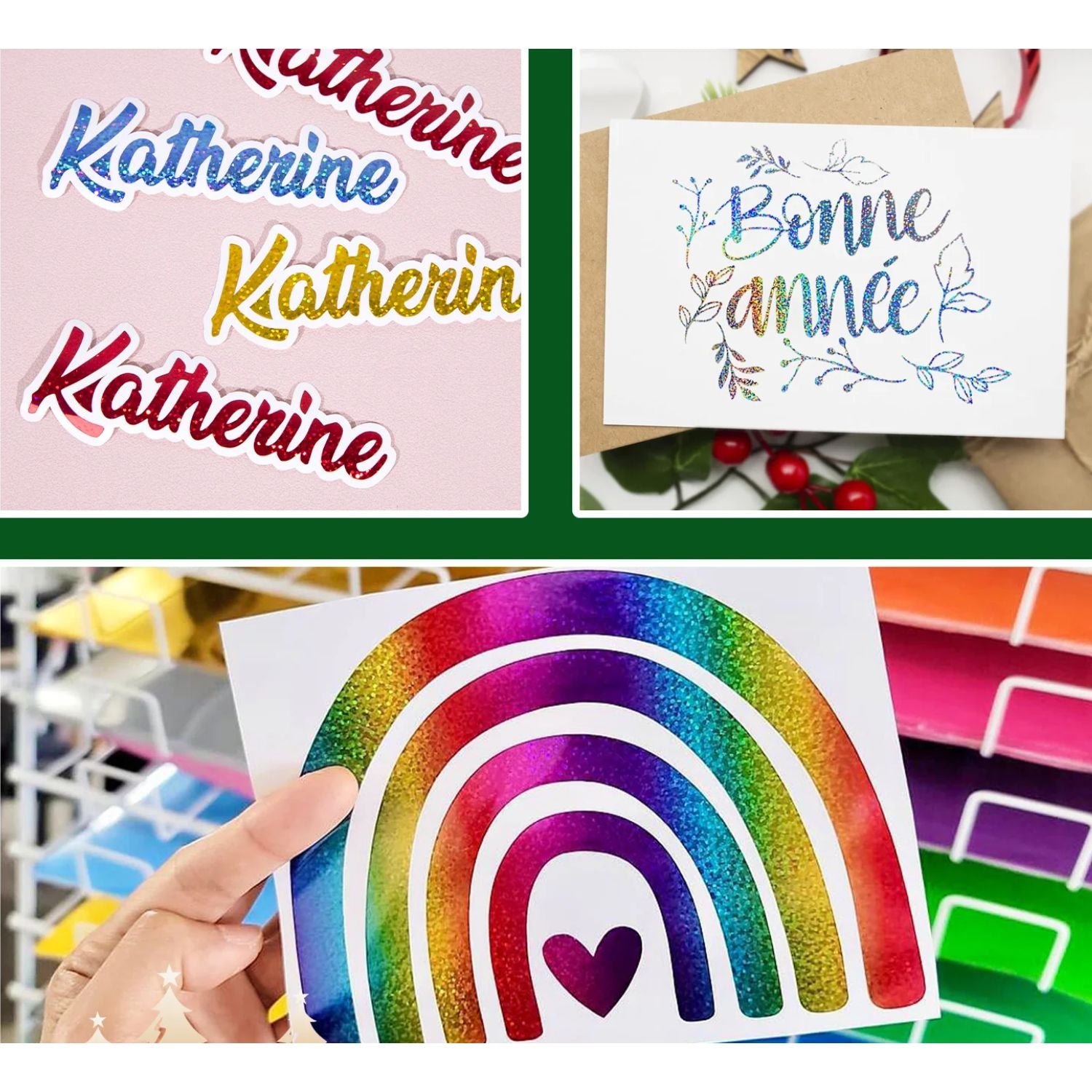 Holo Sparkle Vinyl Rainbow / Vinil Holográfico Arcoiris Viniles Teckwrap