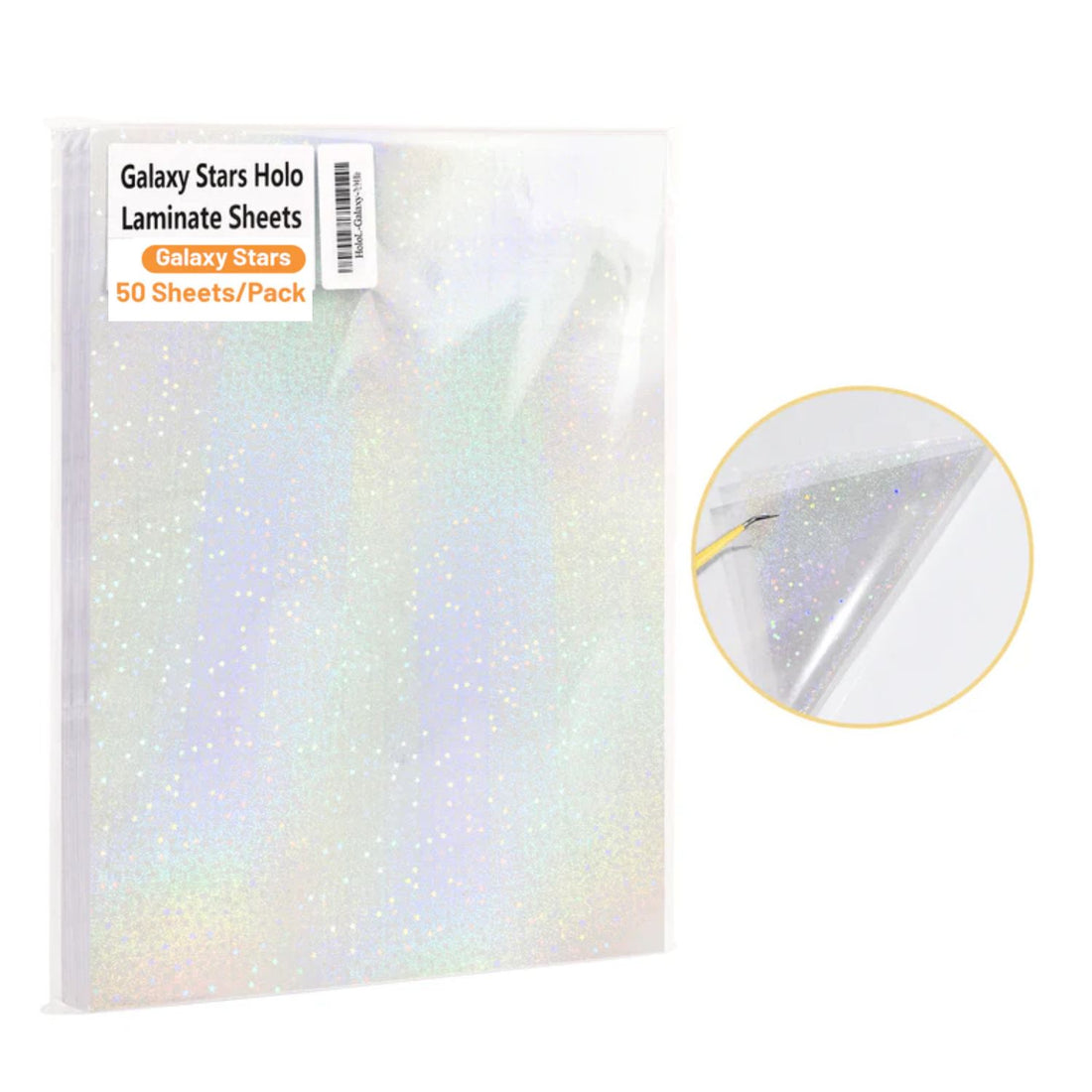 Laminate Sheets Galaxy Stars Holographic / 50 Hojas Laminado Autoadhesivo Estrellas De La Galaxia Holo Acetato y Especializados Teckwrap