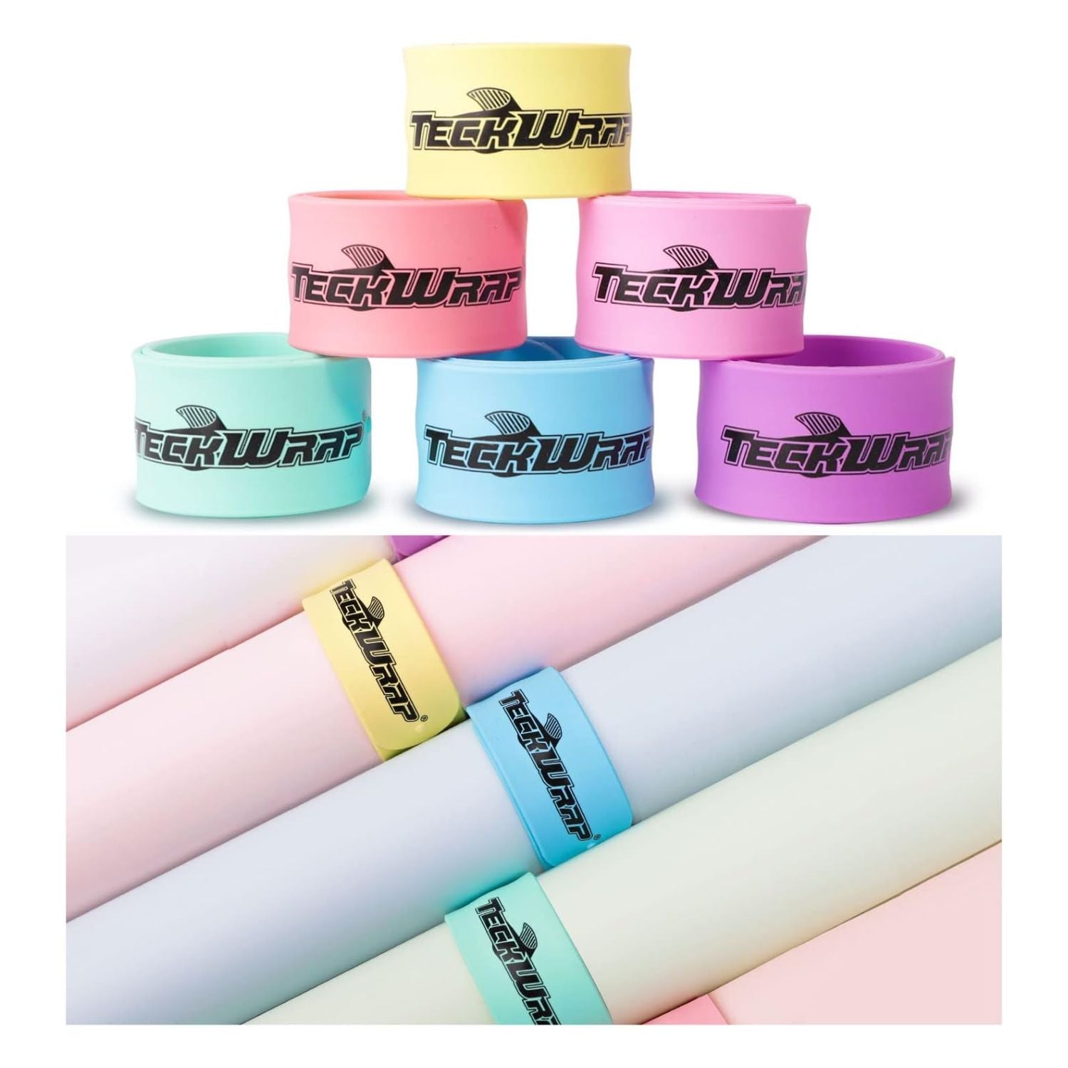 Silicone Slap Bracelets / Brazaletes Pastel Sujeta Rollos Almacenamiento y Organización Teckwrap