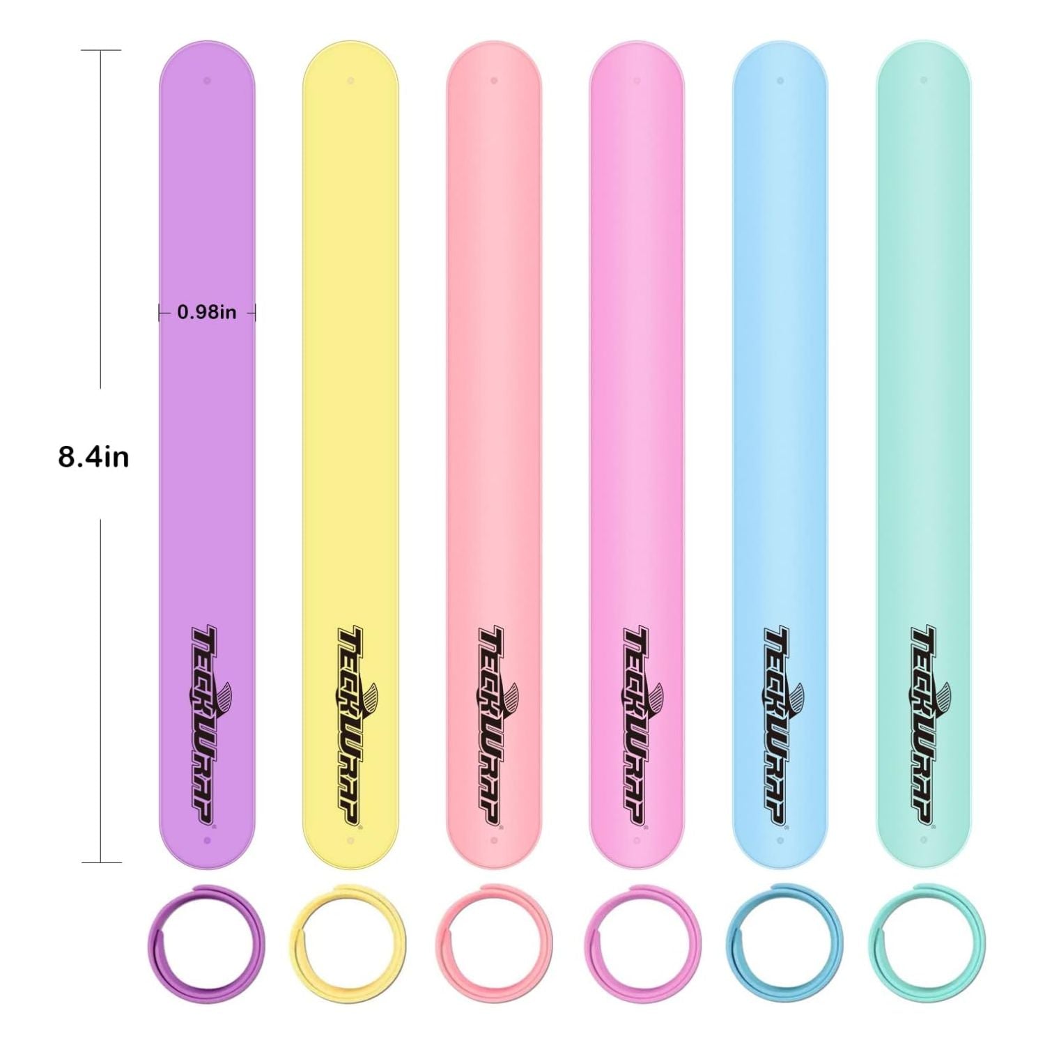 Silicone Slap Bracelets / Brazaletes Pastel Sujeta Rollos Almacenamiento y Organización Teckwrap