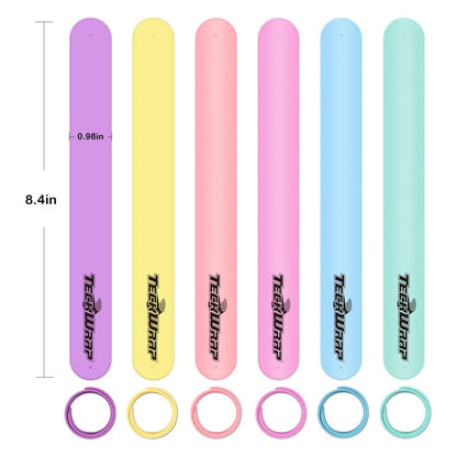 Silicone Slap Bracelets / Brazaletes Pastel Sujeta Rollos Almacenamiento y Organización Teckwrap