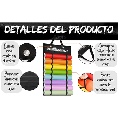 Craft Vinyl Roll Storage / Organizador de 24 Rollos Almacenamiento y Organización Teckwrap