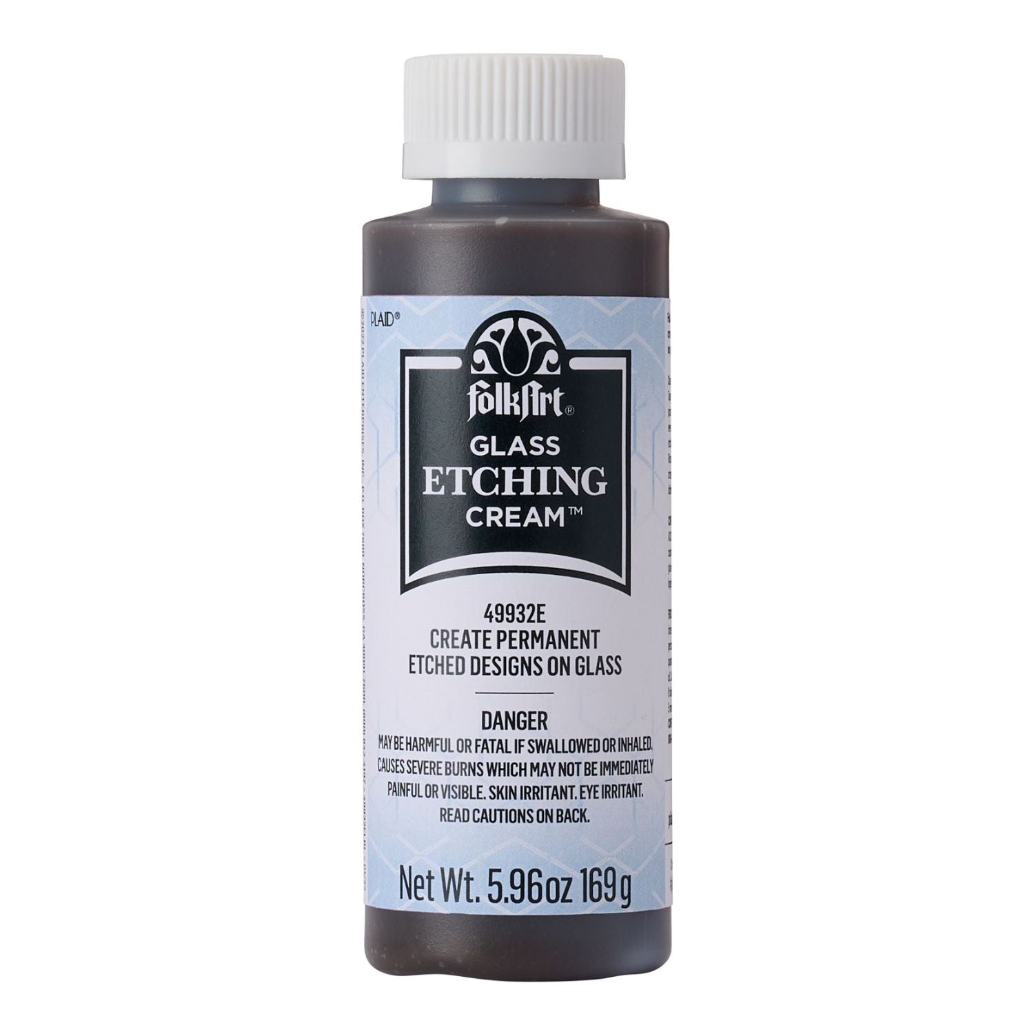 Glass Etching Cream / Crema Para Grabar Vidrio Pinturas Folkart