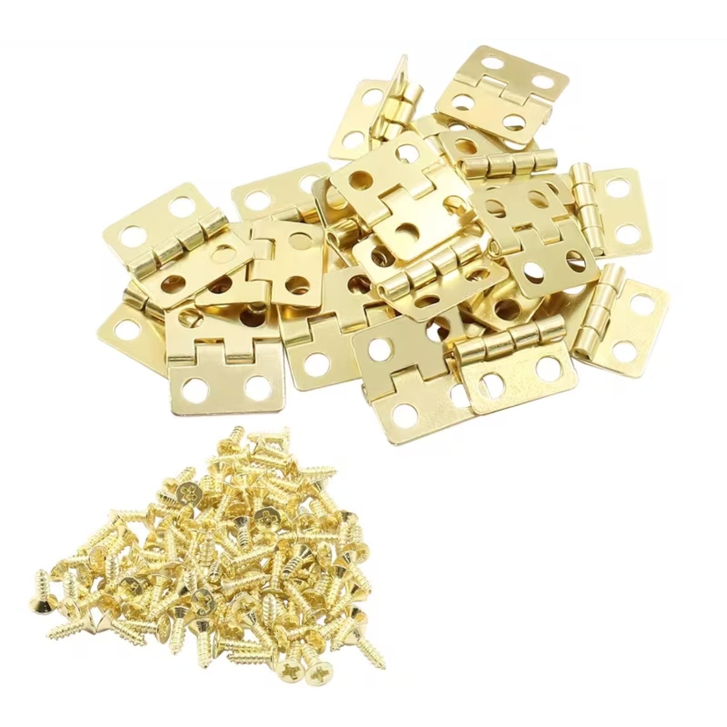 10 Bisagras Metálicas Doradas 13mm Accesorios Hobbees