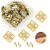 10 Bisagras Metálicas Doradas 13mm Accesorios Hobbees