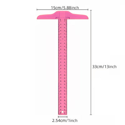 Regla "T" de Acrílico Color Rosa Transparente de 30 cm Borradores y Reglas Hobbees