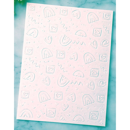 Folder de Embossing Rainbow Heart Folders de Grabado Angie Guerra