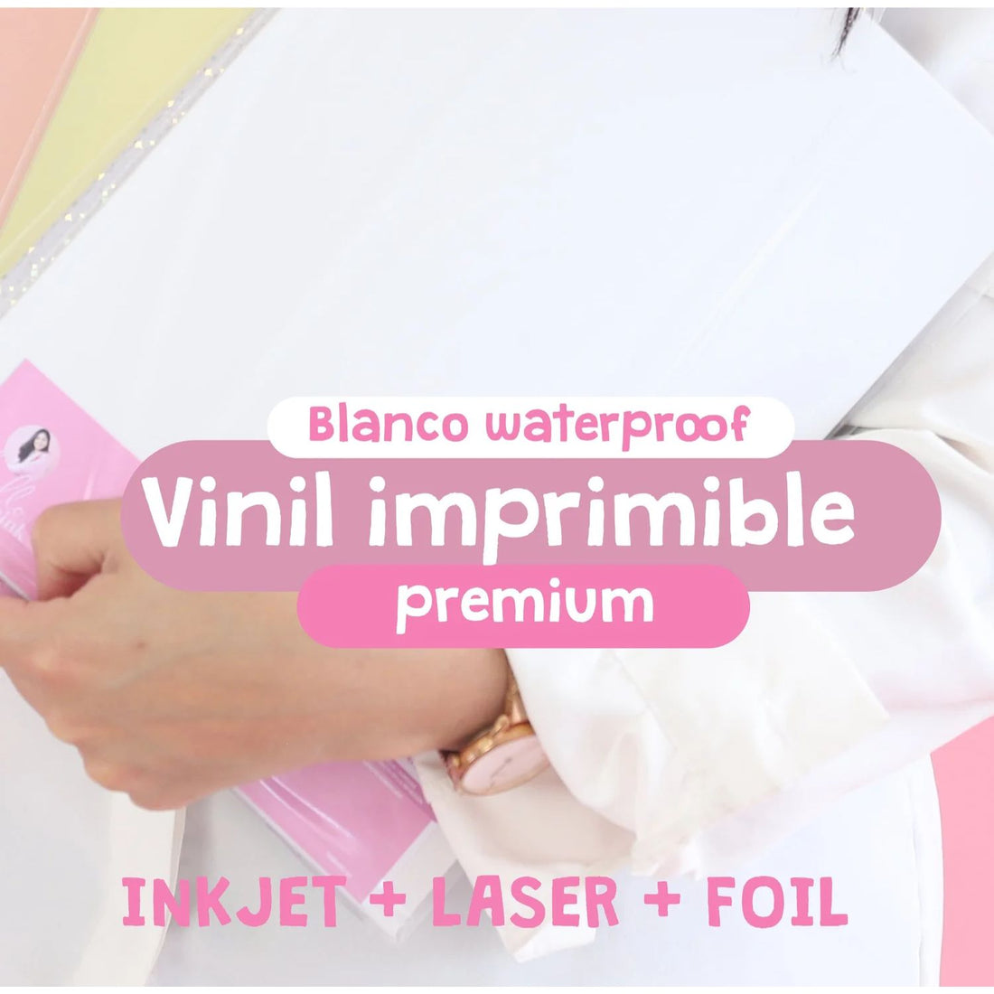 Vinil Imprimible Premium Blanco Impermeable Viniles Angie Guerra