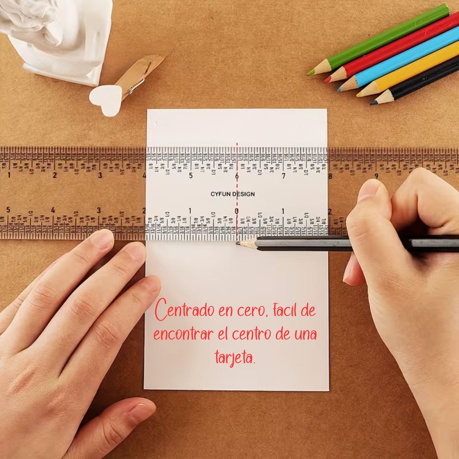 Regla Centradora De Acrílico 12" Herramientas Hobbees