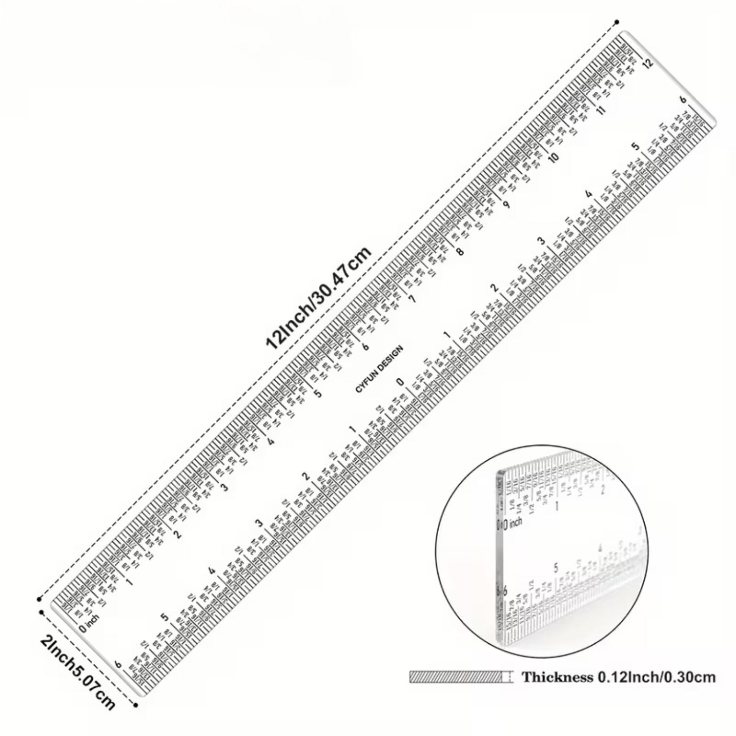 Regla Centradora De Acrílico 12" Herramientas Hobbees
