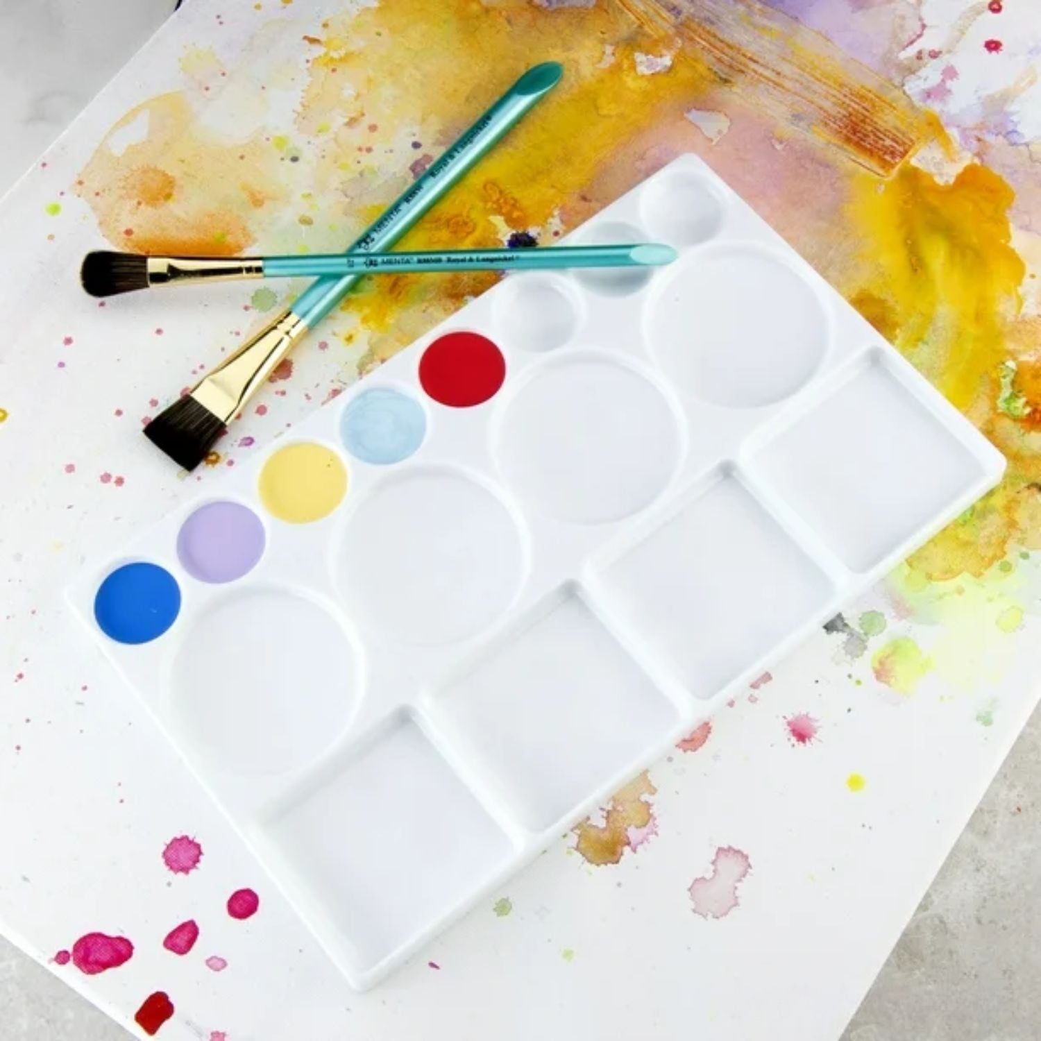 Supply Basics Plastic Palette / Paleta de Plástico para Pinturas Espàtulas y Paletas American Crafts