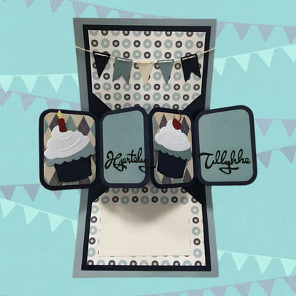 Suaje de Estructura para Hacer Twist and Pop Fold Card Dados de Corte / Suajes / Troqueles Hobbees