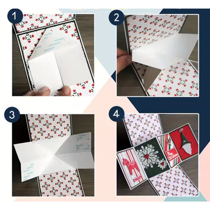 Suaje de Estructura para Hacer Twist and Pop Fold Card Dados de Corte / Suajes / Troqueles Hobbees
