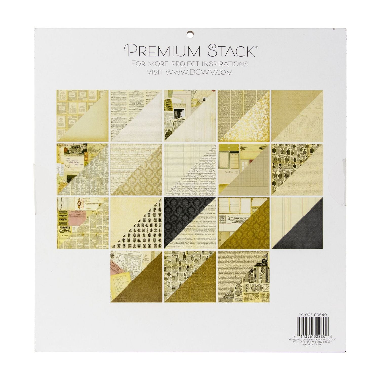 Cardstock Stack Vintage Memories / Block de Cartulina Recuerdos Antiguos Papel American Crafts