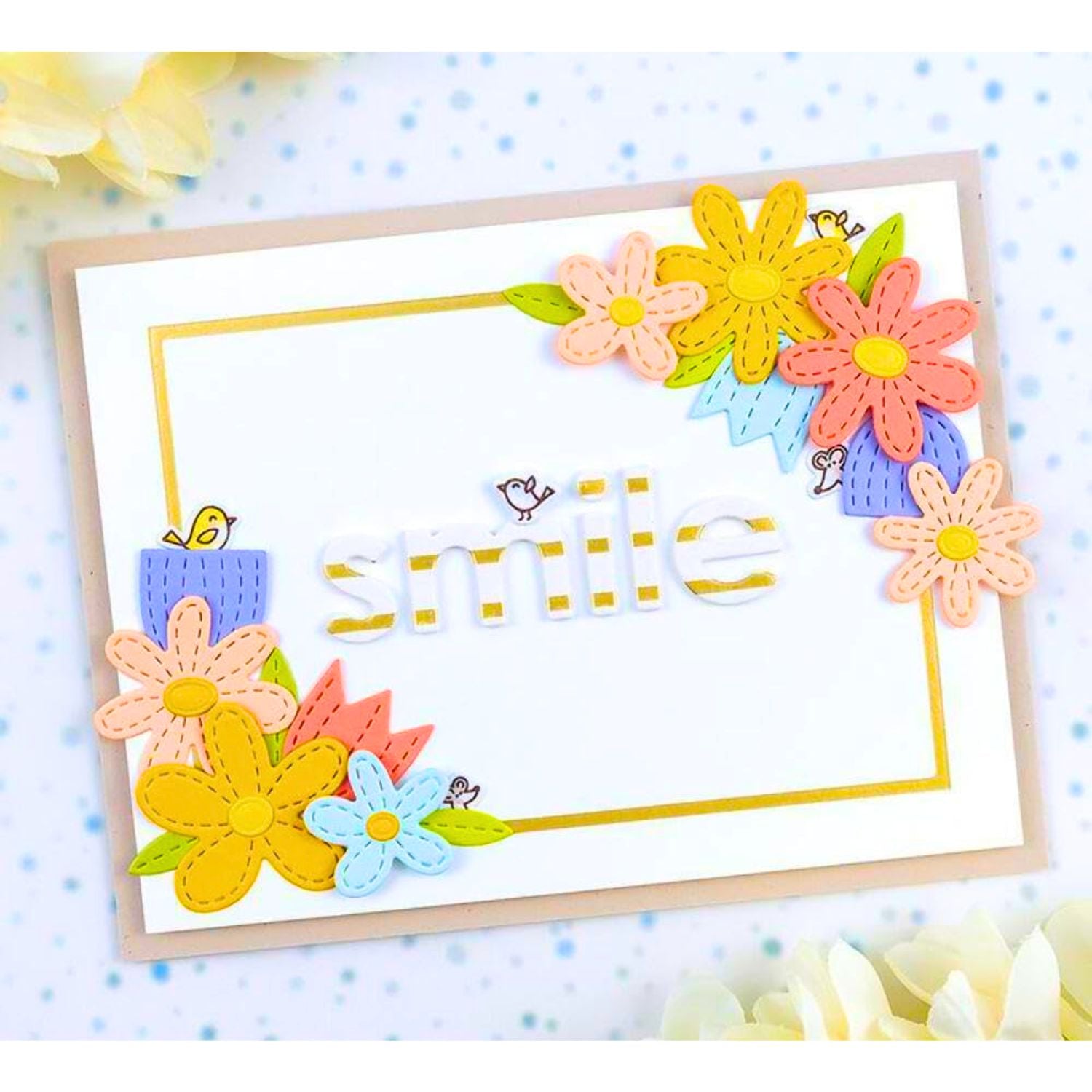 Suaje de Flores Pequeñas con Puntadas Dados de Corte / Suajes / Troqueles Hobbees